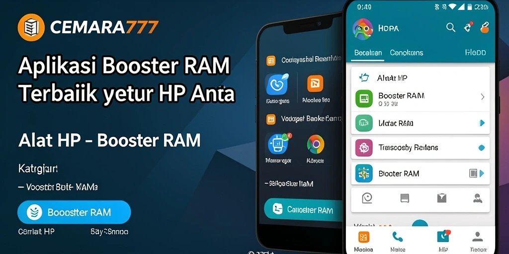 Antarmuka CEMARA777 yang bersih dan intuitif untuk Booster RAM.