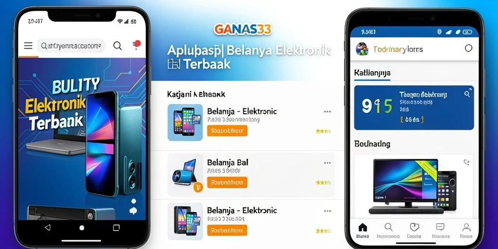 Antarmuka aplikasi GANAS33 yang mudah digunakan untuk belanja elektronik.