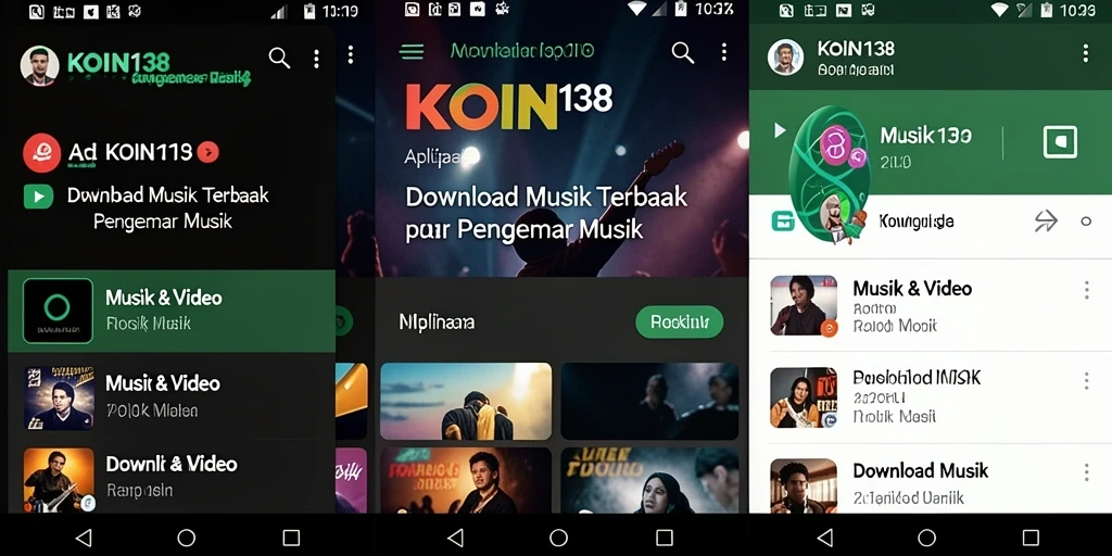 Antarmuka KOIN138 yang sederhana untuk Download Musik.