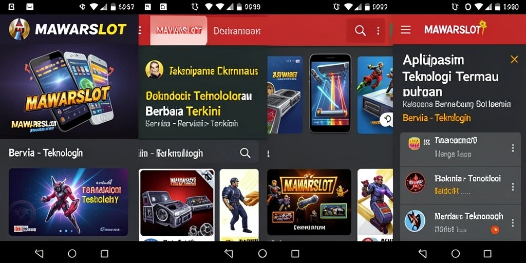 Antarmuka aplikasi MAWARSLOT yang intuitif dan berfungsi.