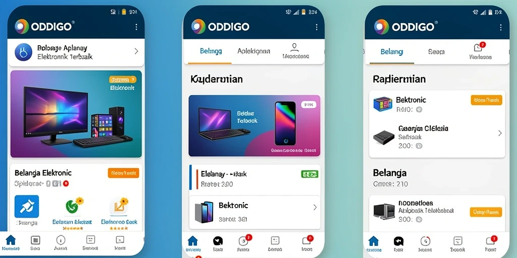 Tampilan aplikasi ODDIGO dengan antarmuka pengguna yang menarik dan sederhana.